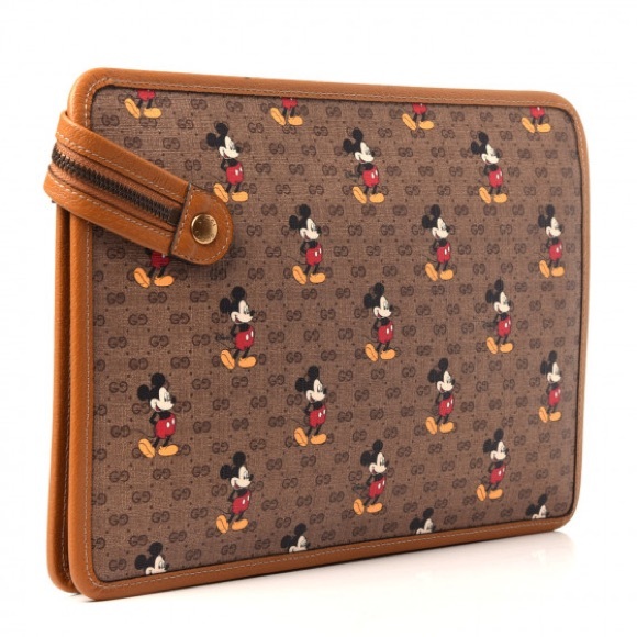 New Gucci X Disney GG Canvas Mickey Mouse Pouch Clutch Bag - Picture 6 of 16